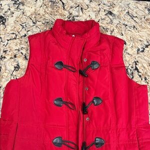 Charge Club Red Women's Toggle Puffer Vest